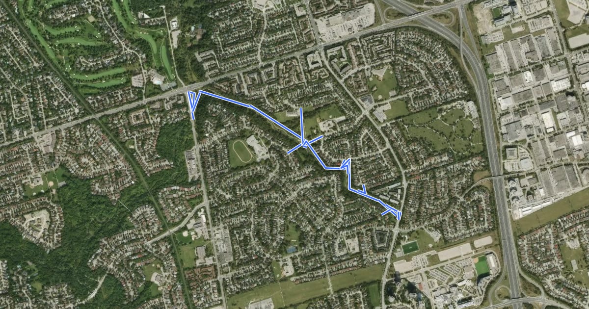 Маршрут Duncan Creek Trail на спутниковом снимке