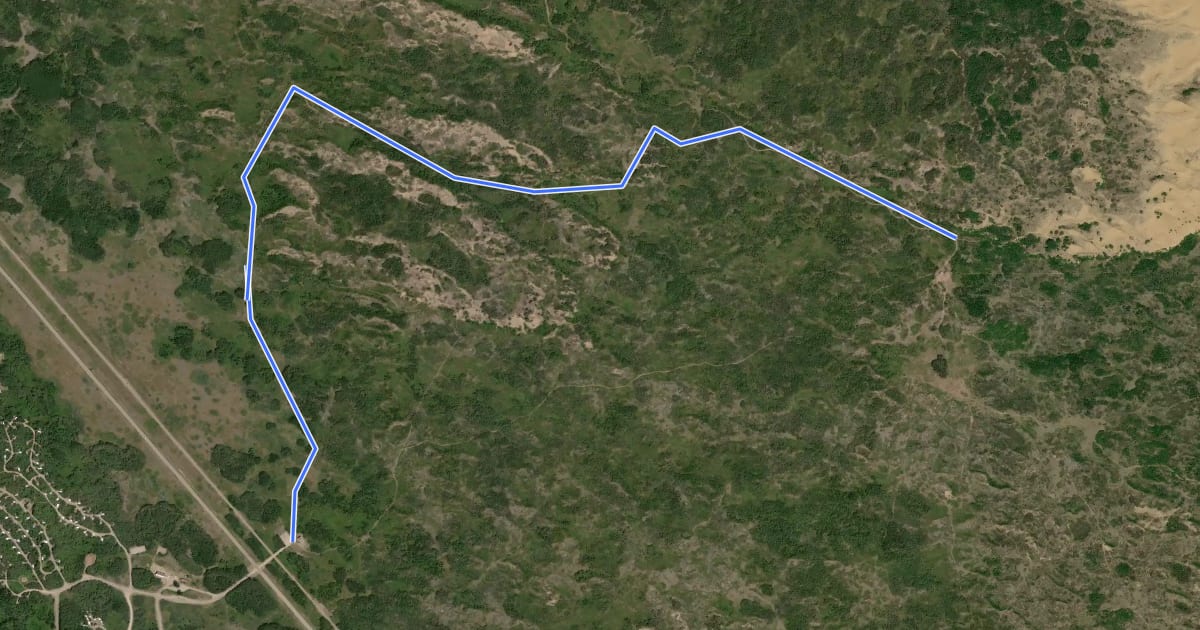 Маршрут Dune Hiking Trail на спутниковом снимке