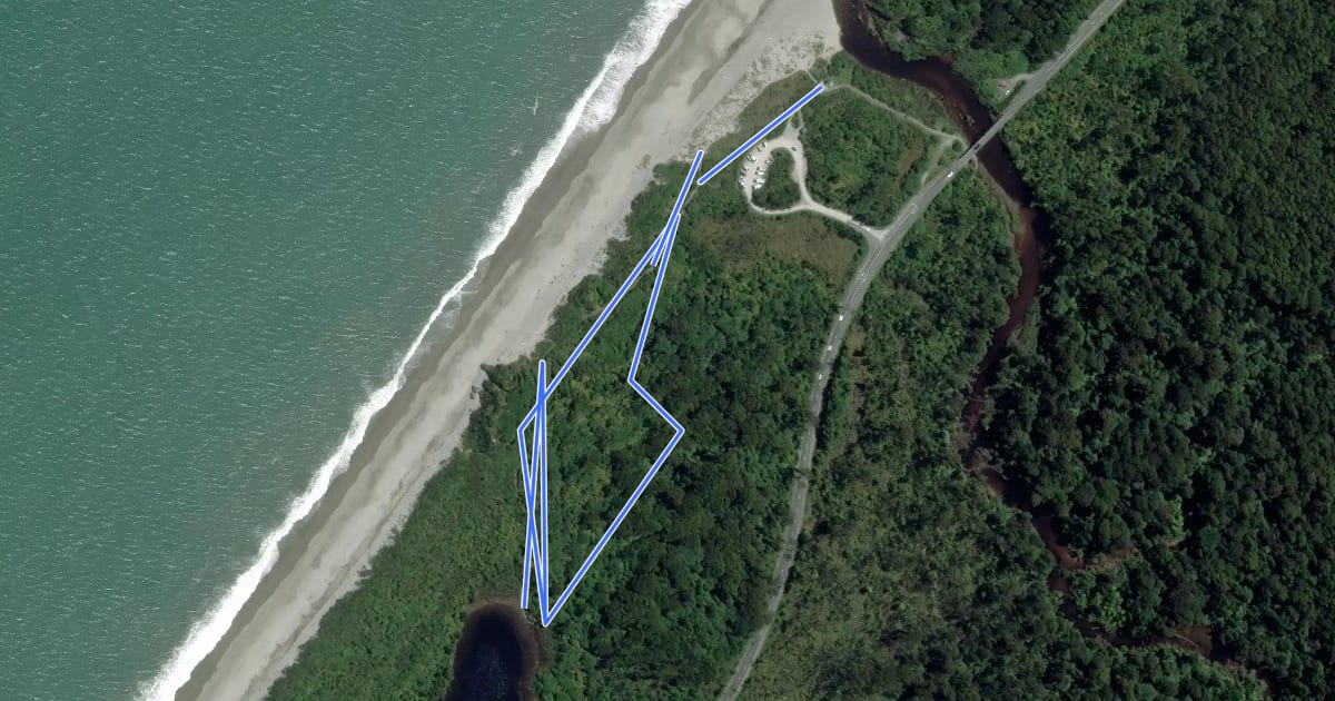 Маршрут Dune Lake Walk на спутниковом снимке