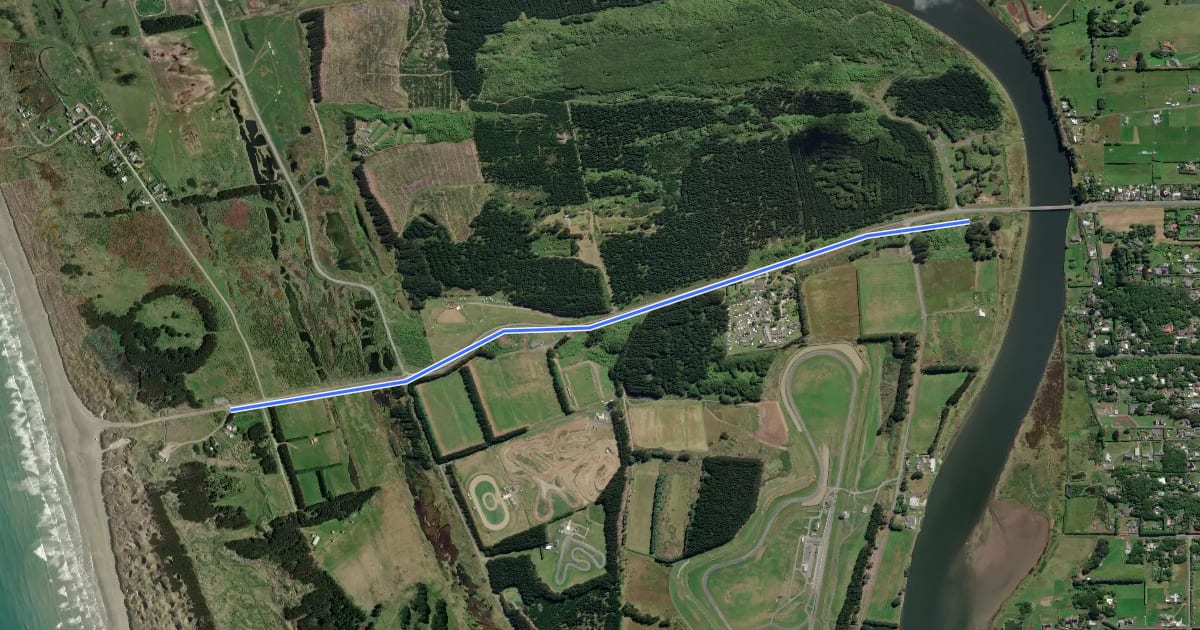 Маршрут Dunns Road Shared Path на спутниковом снимке