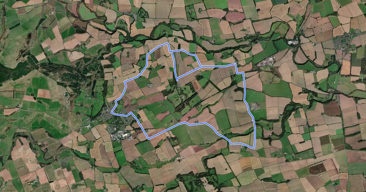 Маршрут Duns Blue Route на спутниковом снимке