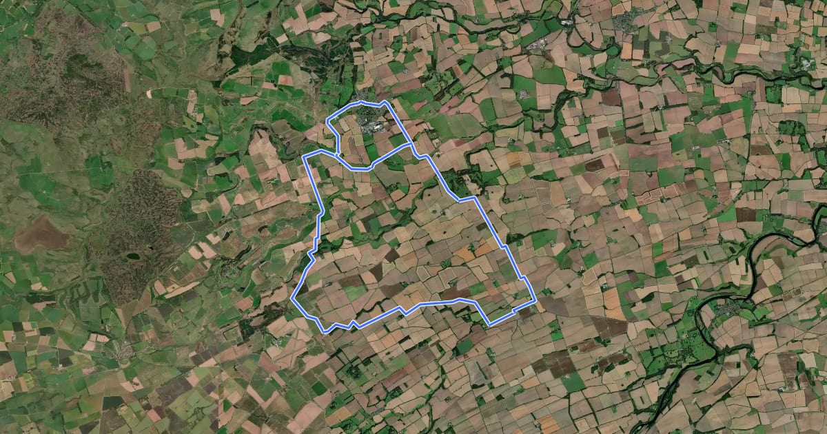 Маршрут Duns Yellow Route на спутниковом снимке