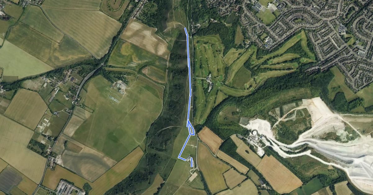 Маршрут Dunstable Downs Five Knolls Wildlife and Heritage All Access Route, Dunstable Downs and Whipsnade Estate на спутниковом снимке