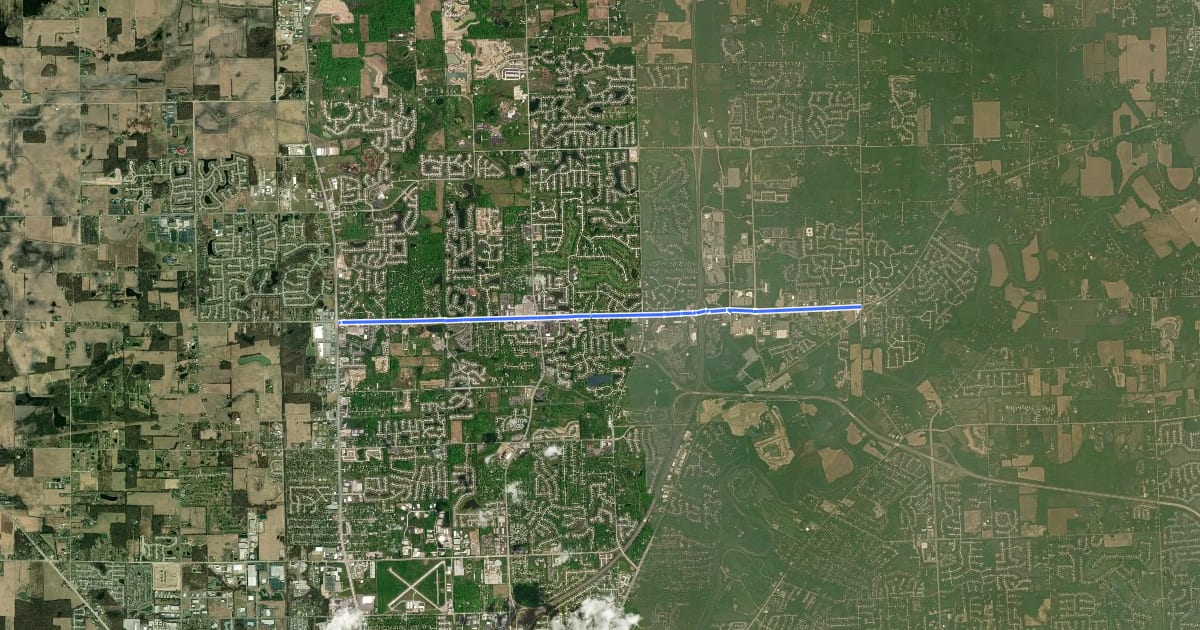 Маршрут Dupont Road Trail на спутниковом снимке