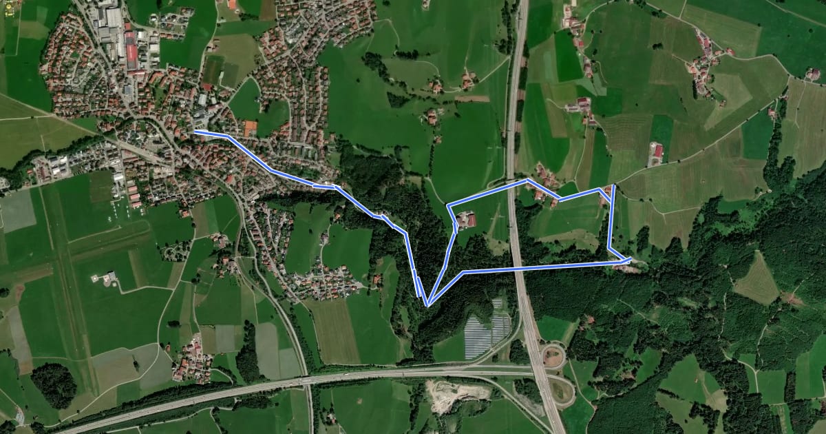 Маршрут Durach: Rundweg Neuenburg на спутниковом снимке