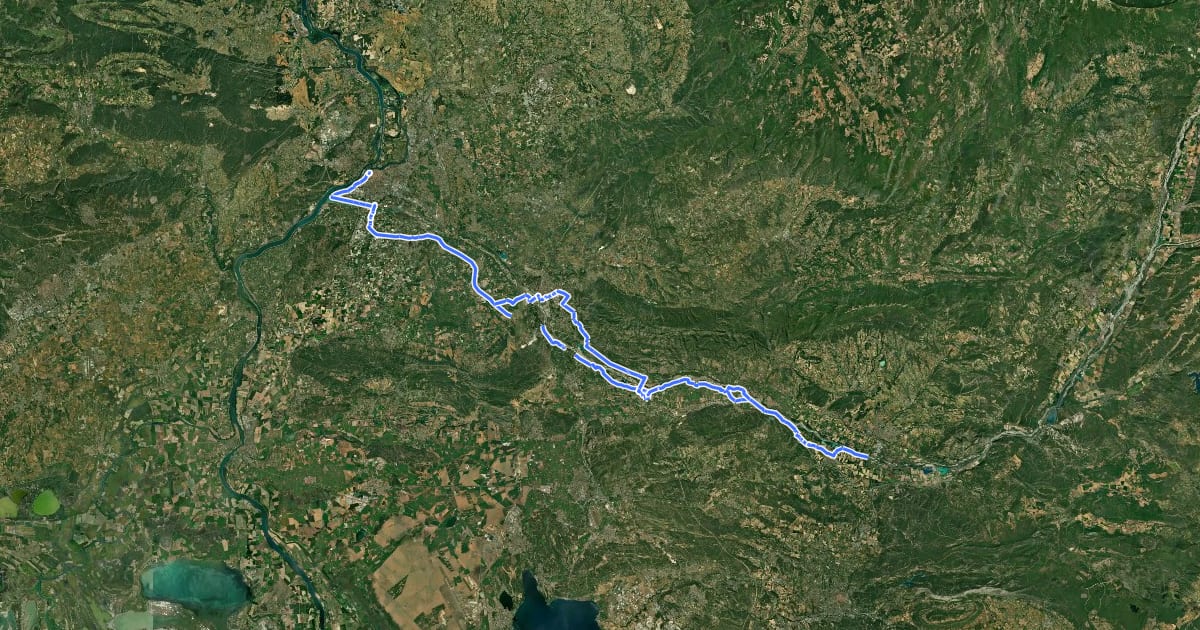 Маршрут Durance à Vélo, Pertuis - Avignon на спутниковом снимке
