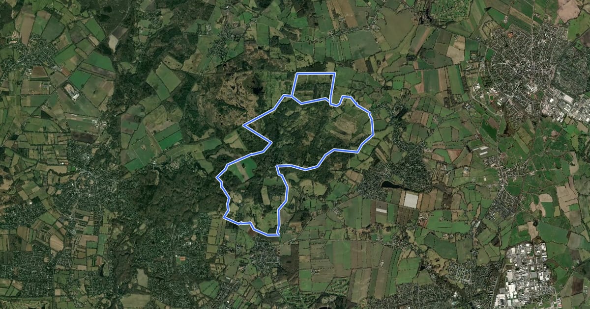 Маршрут Durch Brook, Wald und Auen на спутниковом снимке