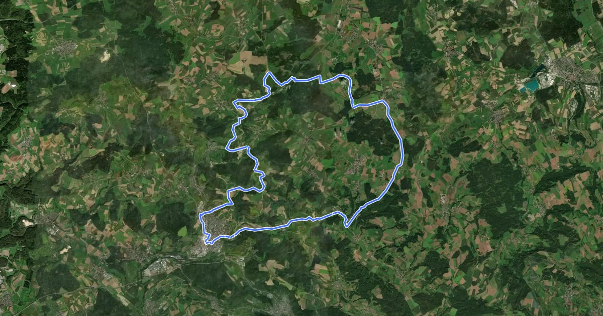 Маршрут Durch das Hohenfelser Bergland (2) на спутниковом снимке