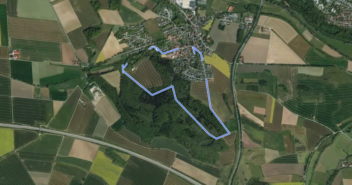 Маршрут Durch den Germeter Wald на спутниковом снимке