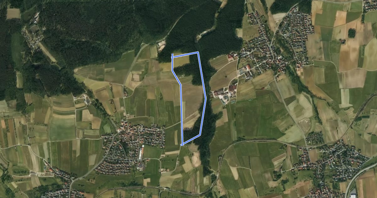 Маршрут Durch die Kübelsbachschlucht на спутниковом снимке