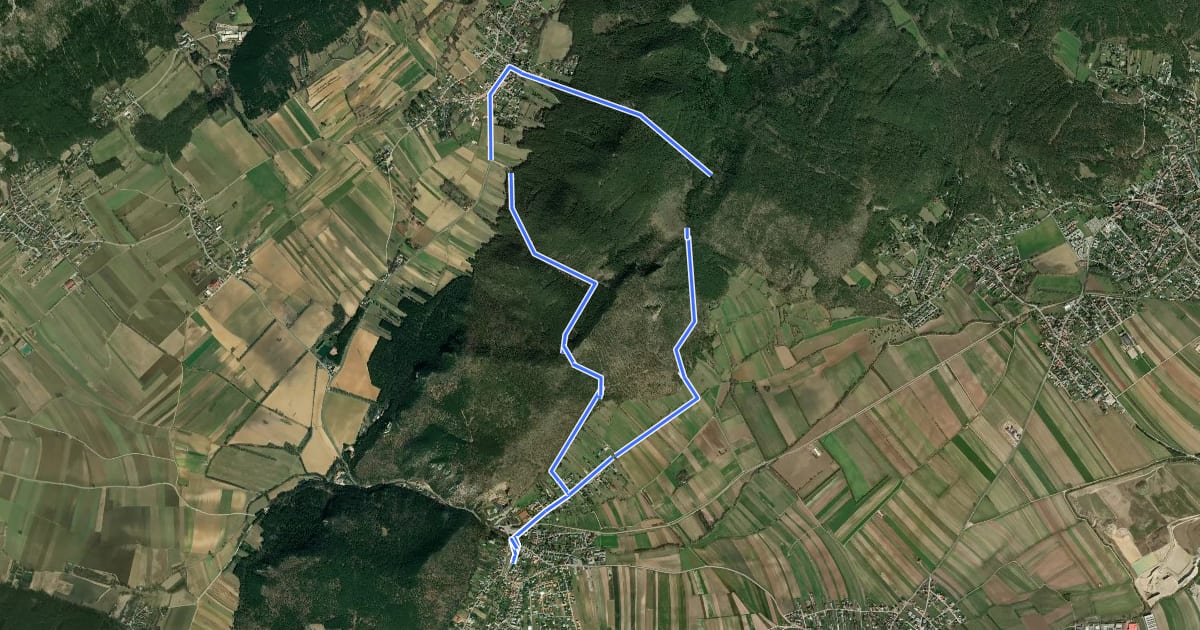 Маршрут Durch die Weinberge nach Muthmannsdorf на спутниковом снимке