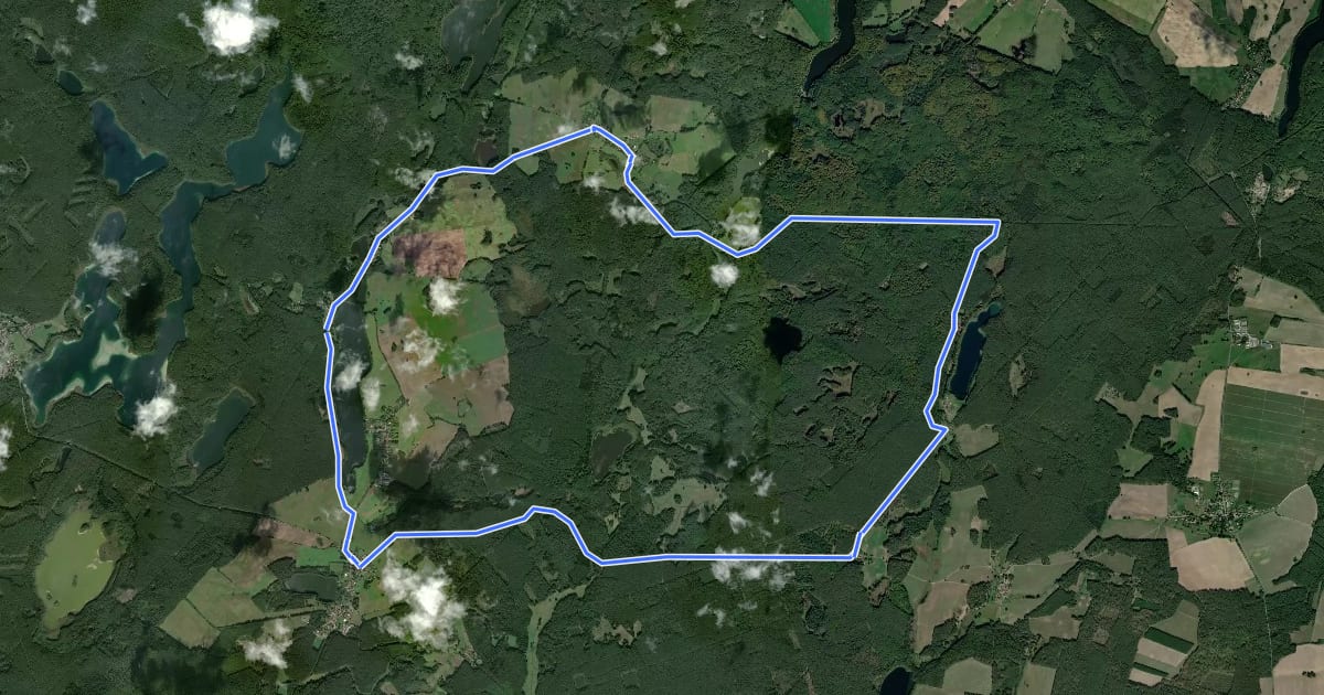 Маршрут Durch Wälder, Felder und Goldenbaum на спутниковом снимке
