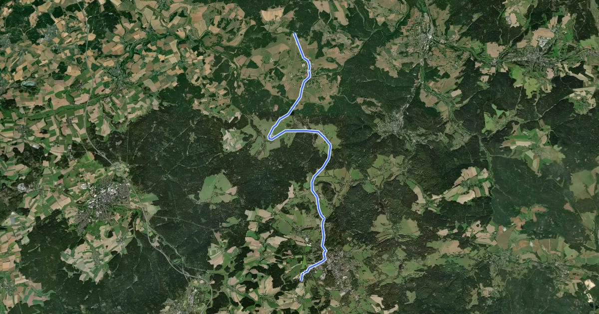 Маршрут Durchs alte Regnitzland (HO 10) CZ на спутниковом снимке