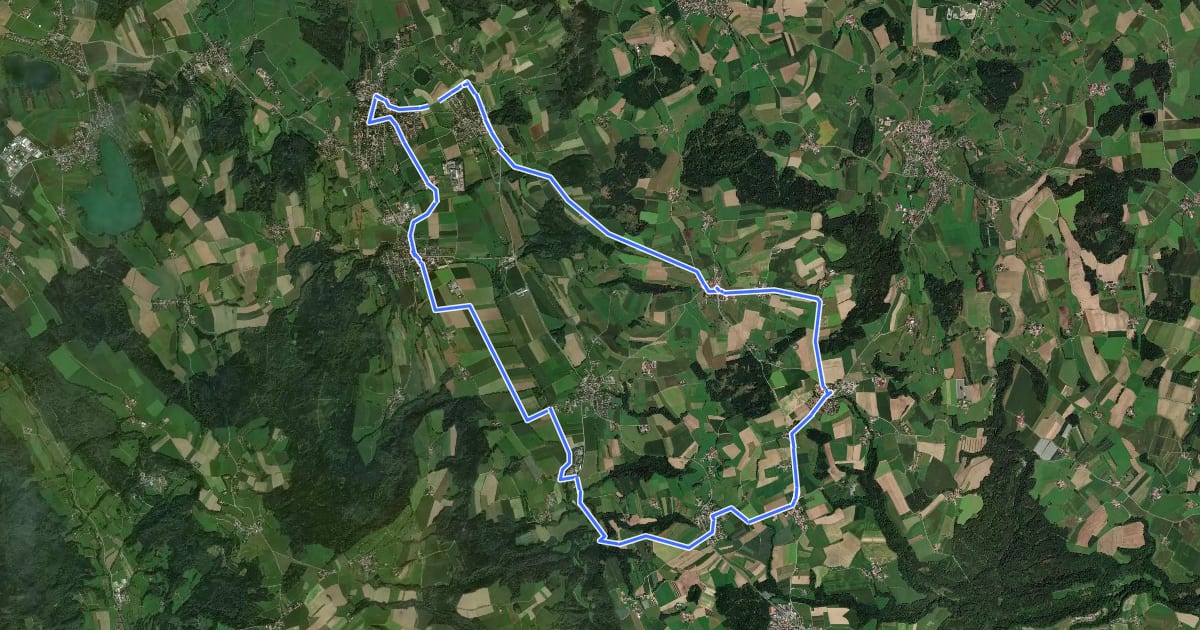 Маршрут Durchs Rotachtal und die Gemeinde Horgenzell на спутниковом снимке