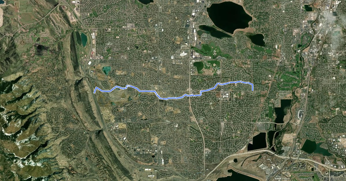 Маршрут Dutch Creek Trail на спутниковом снимке