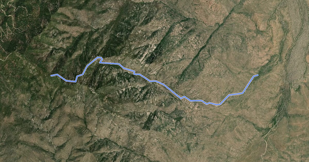 Маршрут Dutch Henry Canyon Trail #297 на спутниковом снимке