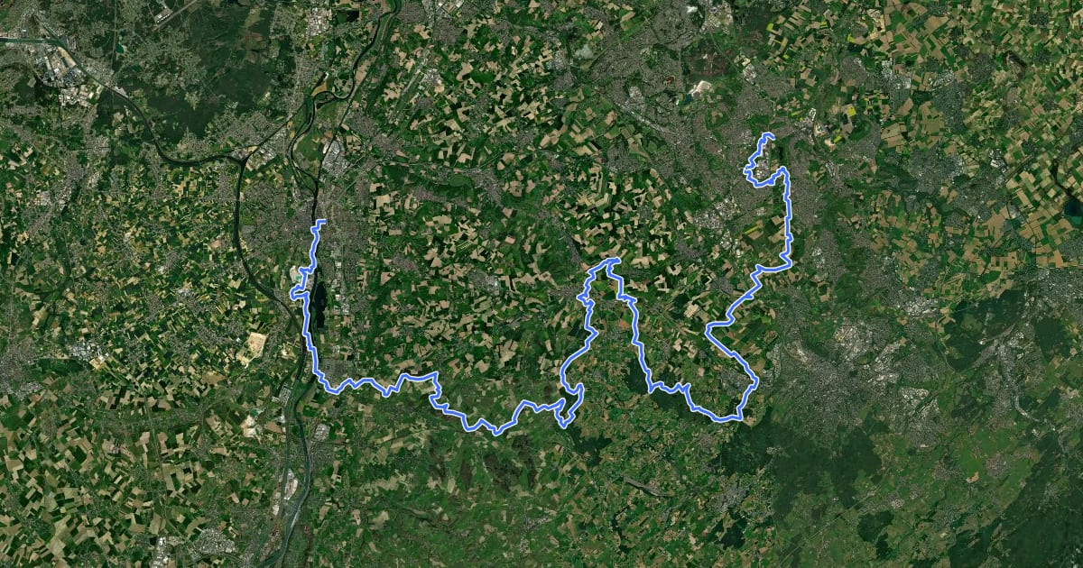 Маршрут Dutch Mountain Trail на спутниковом снимке