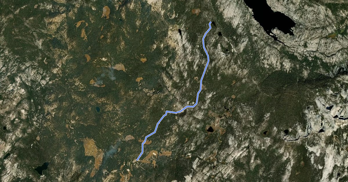 Маршрут Dutch Oven Trail на спутниковом снимке