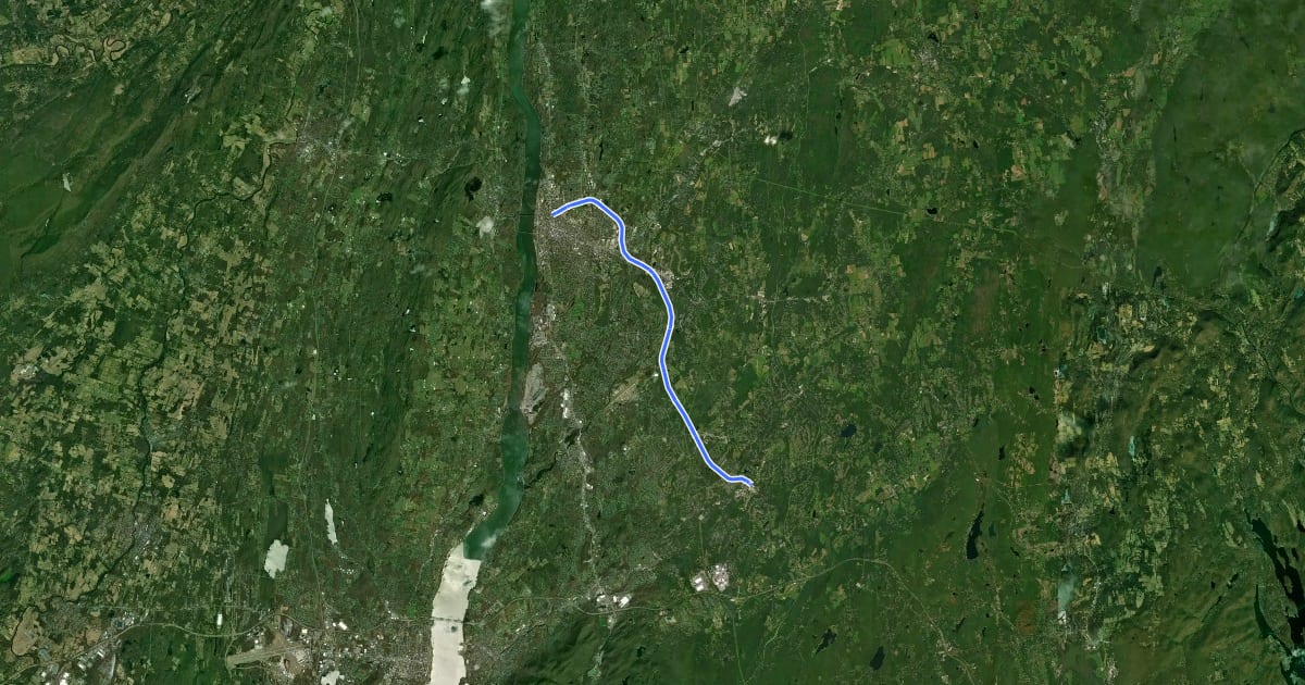 Маршрут Dutchess County Rail Trail - cycling - EST на спутниковом снимке