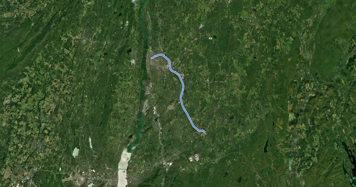 Маршрут Dutchess County Rail Trail - hiking - EST на спутниковом снимке