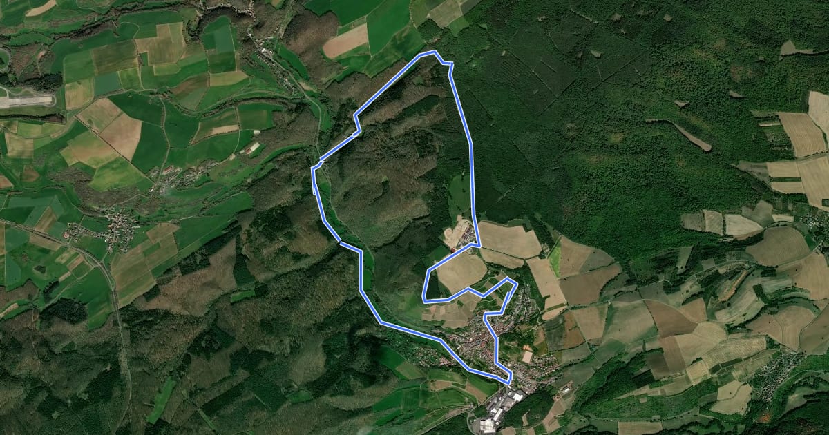 Маршрут DVV Durch die Bockenauer Schweiz на спутниковом снимке