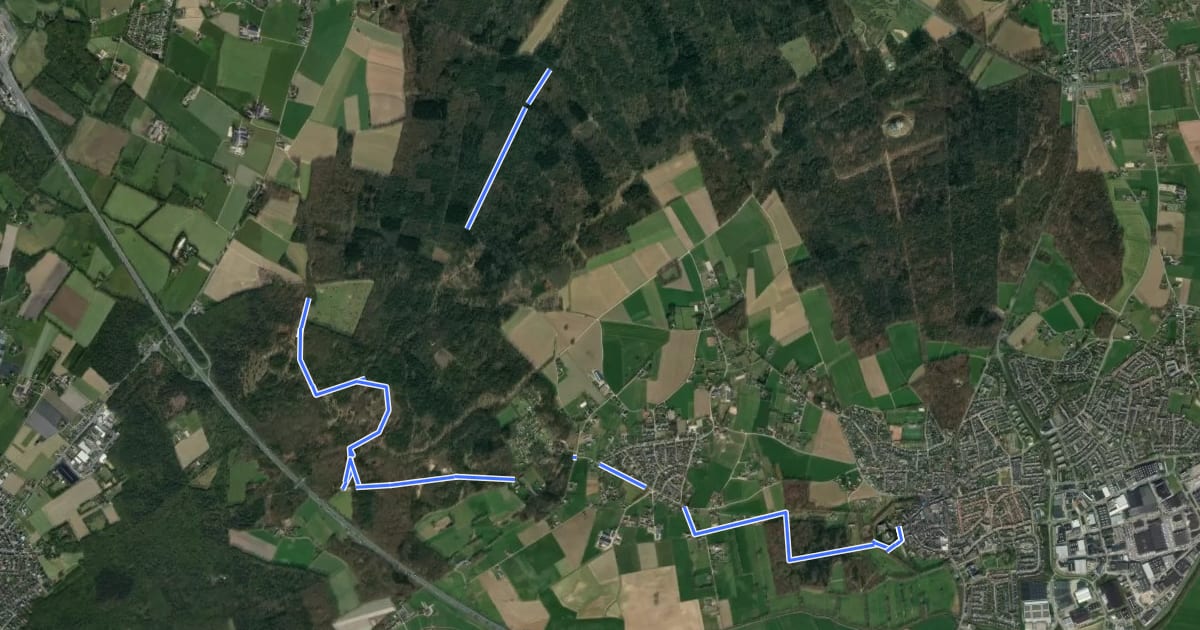 Маршрут Dwars door Gelderland (25) на спутниковом снимке