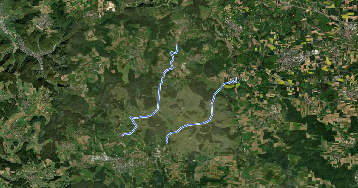 Маршрут e-Bike Tour 10 - Leinenweber-Tour на спутниковом снимке