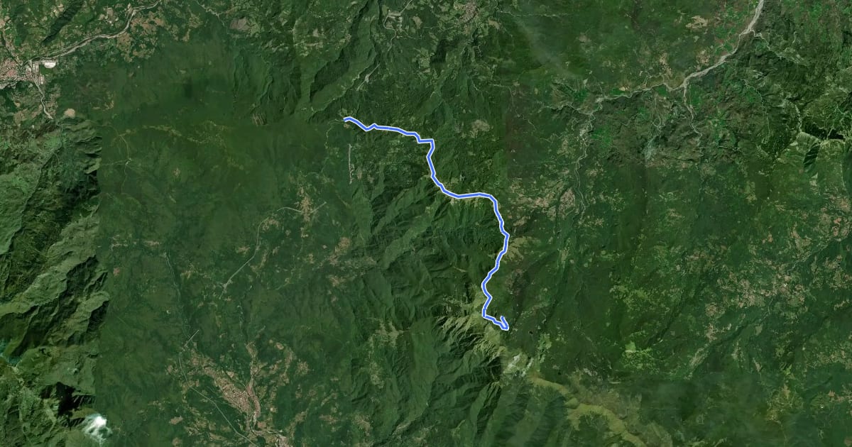 Маршрут E1 Toscana 02 Passo della Cisa - Lago Santo Parmense на спутниковом снимке