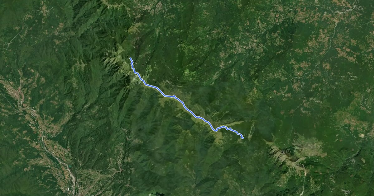 Маршрут E1 Toscana 03 Lago Santo Parmense / Passo del Lagastrello на спутниковом снимке