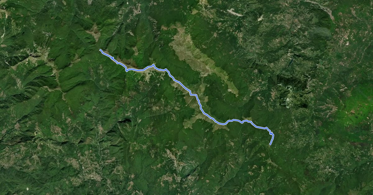 Маршрут E1 Toscana 06 Passo di Pradarena - Passo delle Radici на спутниковом снимке