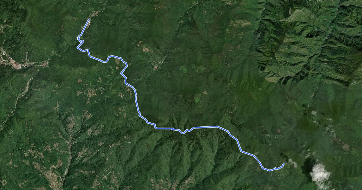 Маршрут E1 Toscana 11 Pracchia - Cascina di Spedaletto на спутниковом снимке