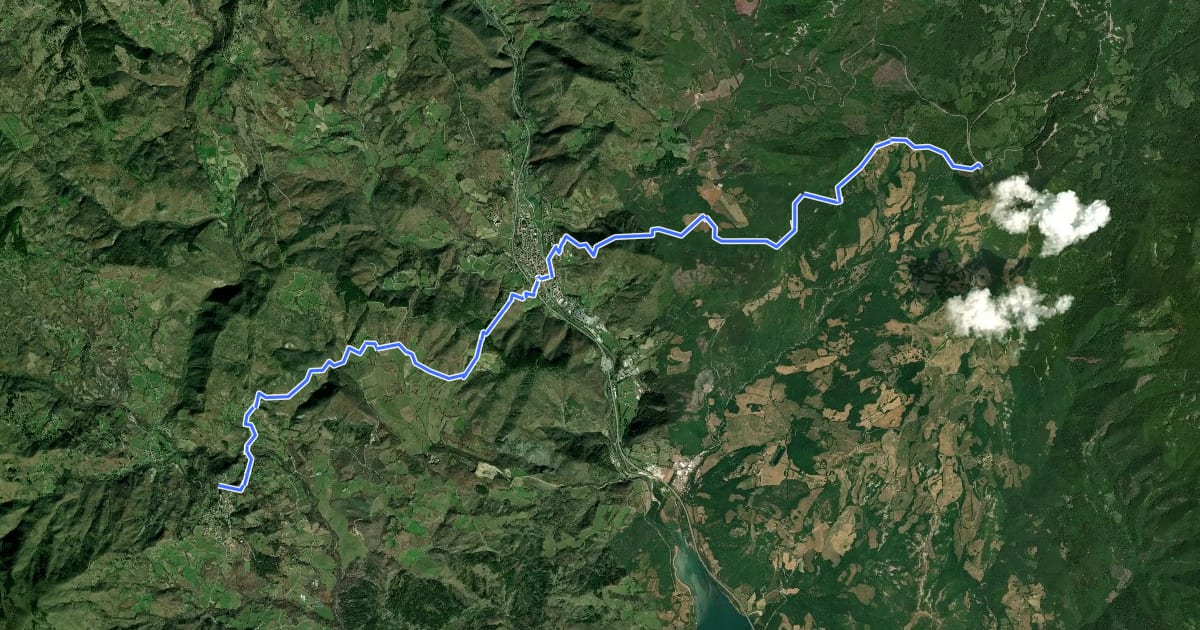 Маршрут E1 Toscana 21 Caprese Michelangelo - Passo di Viamaggio на спутниковом снимке
