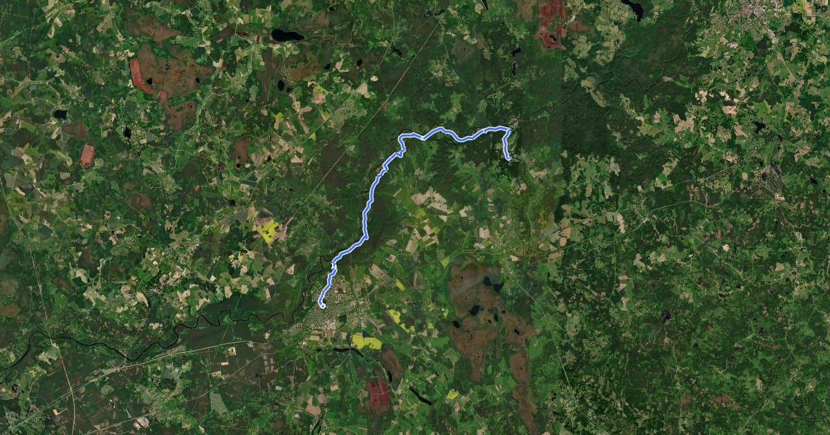 Маршрут E11 section 05: Sigulda - Līgatne на спутниковом снимке