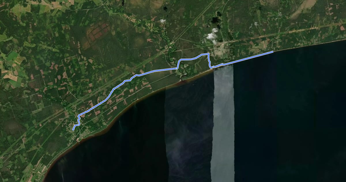 Маршрут E11 section 31: Lohusuu‒Kuru на спутниковом снимке