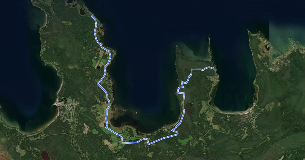 Маршрут E11 section 43: Käsmu‒Viinistu на спутниковом снимке