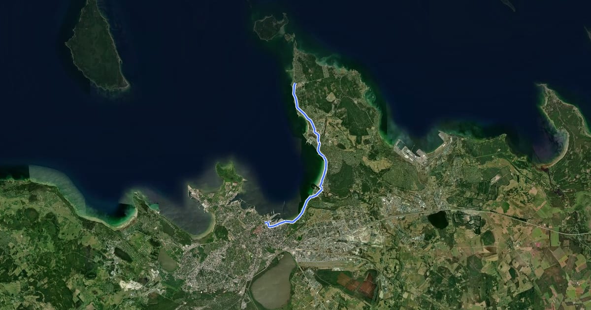 Маршрут E11 section 50: Püünsi‒Tallinn на спутниковом снимке