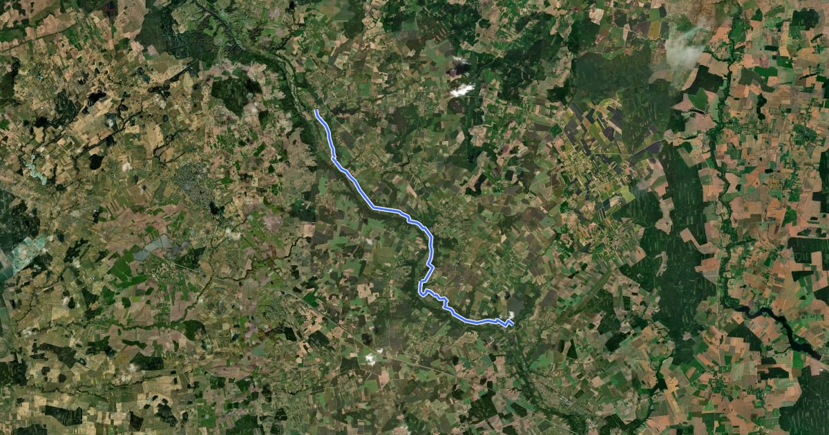 Маршрут E11 section 69: Kirkšnovė – Kaulakiai на спутниковом снимке