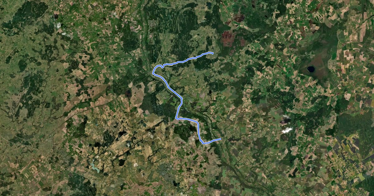 Маршрут E11 section 70: Kaulakiai – Šiluva на спутниковом снимке