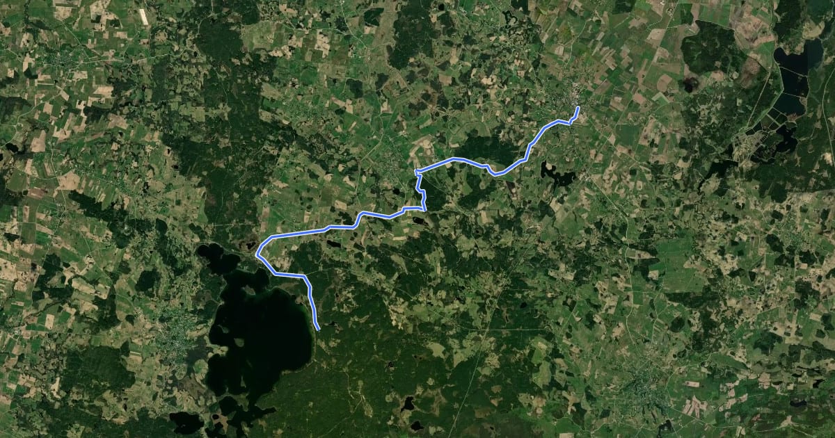 Маршрут E11 section 82: Kalvarija – Paplatelė на спутниковом снимке