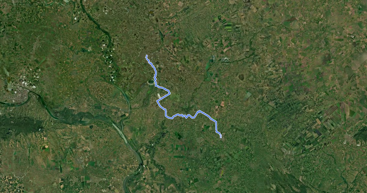 Маршрут E4: Zrenjanin – Padina на спутниковом снимке