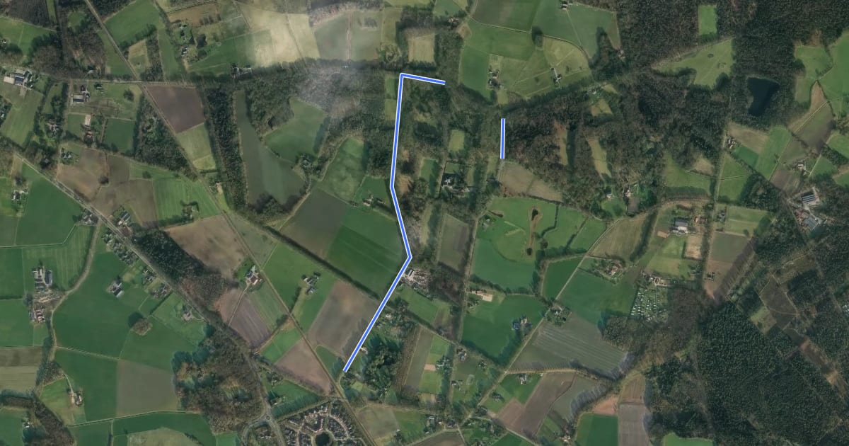 Маршрут E50-E82 на спутниковом снимке
