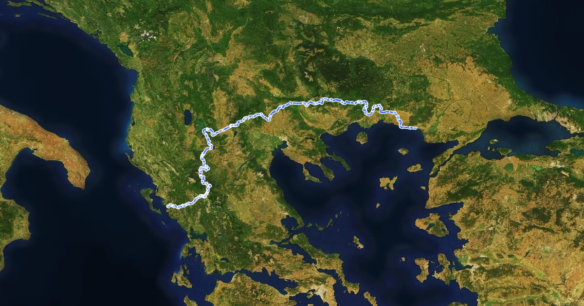 Маршрут E6 alternative route на спутниковом снимке