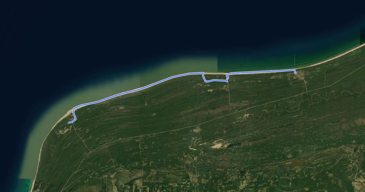 Маршрут E9 section 12: Oviši - Miķeļtornis на спутниковом снимке