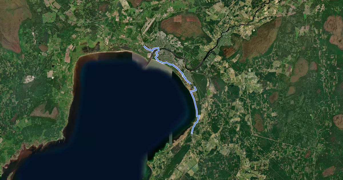 Маршрут E9 section 34: Uulu-Pärnu на спутниковом снимке