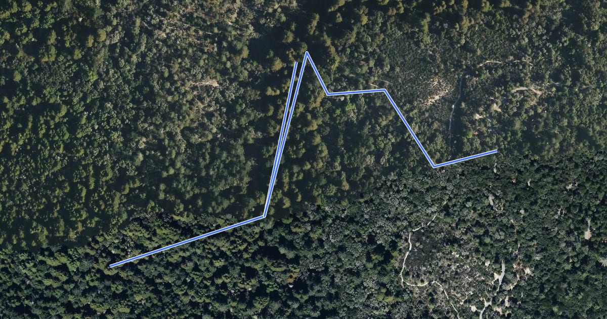 Маршрут Eagle Creek Trail на спутниковом снимке