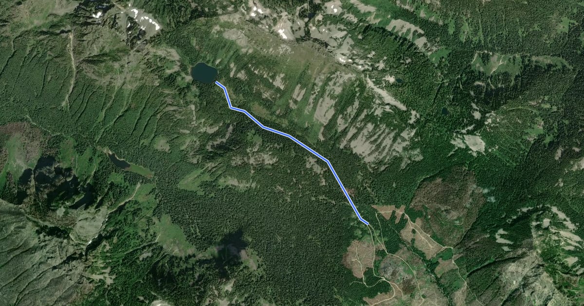 Маршрут Eagle Lake Fisherman's Trail на спутниковом снимке