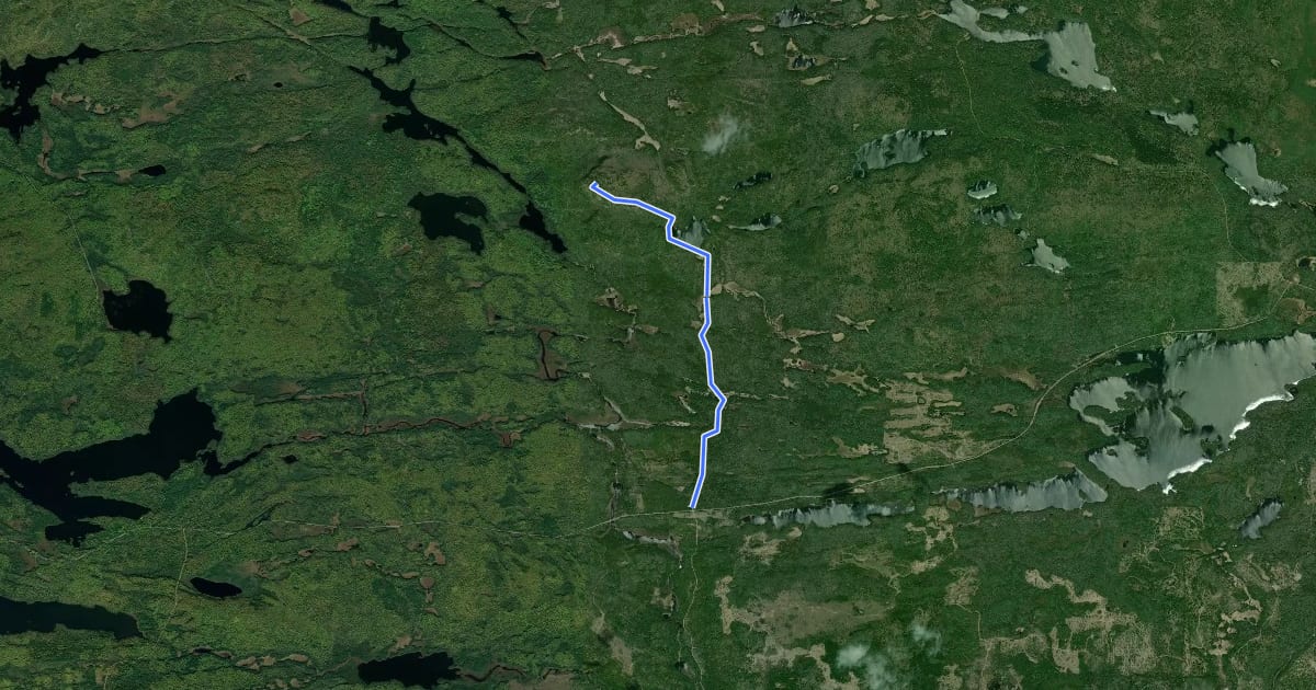 Маршрут Eagle Mountain Trail на спутниковом снимке