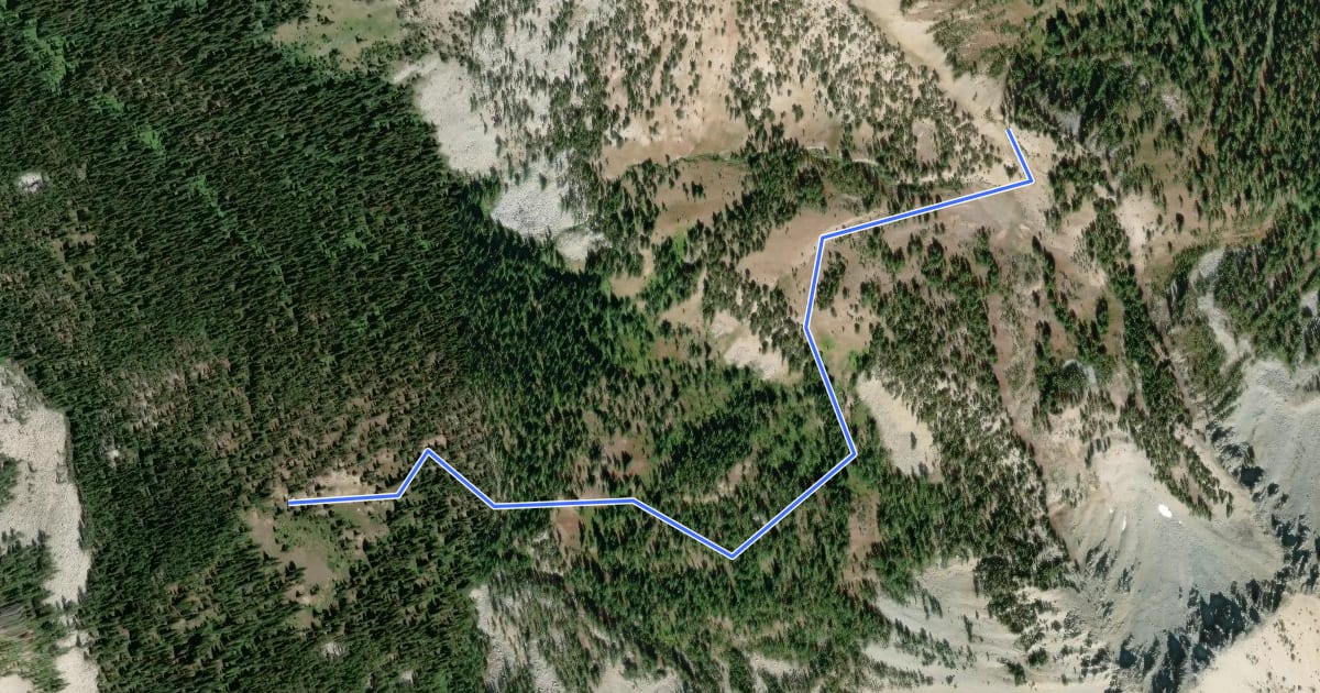Маршрут Eagle Pass Trail на спутниковом снимке