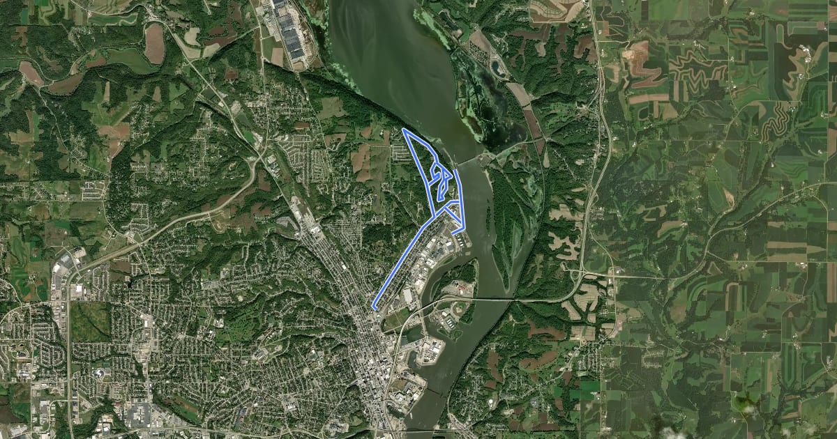 Маршрут Eagle Point Park на спутниковом снимке