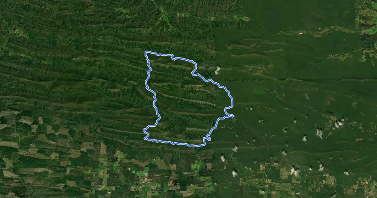 Маршрут Eagle Rock Loop на спутниковом снимке